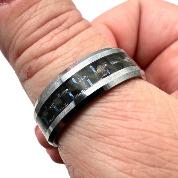 Tungsten Carbide Mens Ring Original Tag Attached Size 12 Comfort Fit - Picture 5 of 5